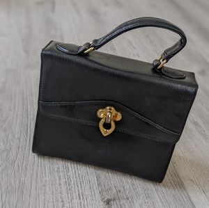 Vintage Leather Evan Picone Hard Side Bag